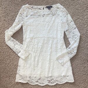 A Pea in the Pod Cream Lace Maternity Top